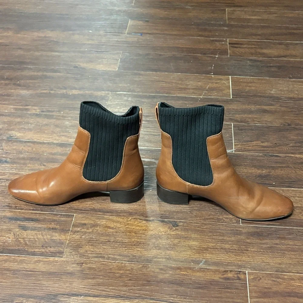 J Crew Brown Leather Ankle Boots